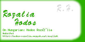 rozalia hodos business card